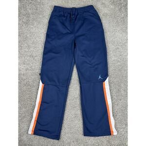 Nike Air Jordan Sweatpants Boys Extra Large Blue Orange Jumpman Ankle Zip Kids